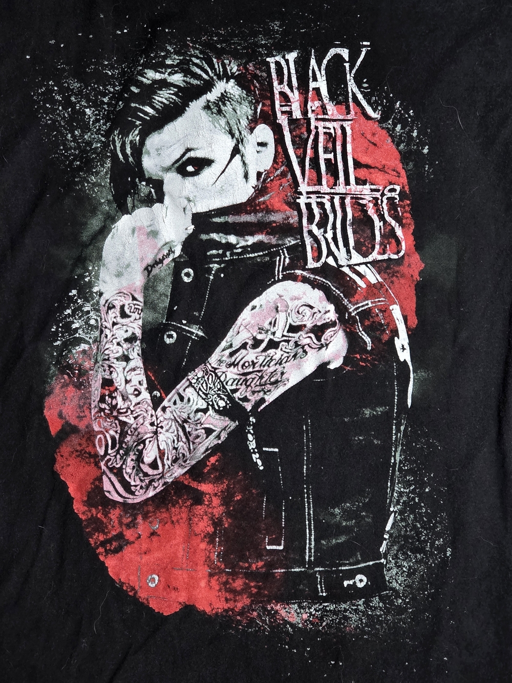 Black Veil Brides Y2K Offically Lisenced Andy Biersack Band Tee Sz Sm Hottopic